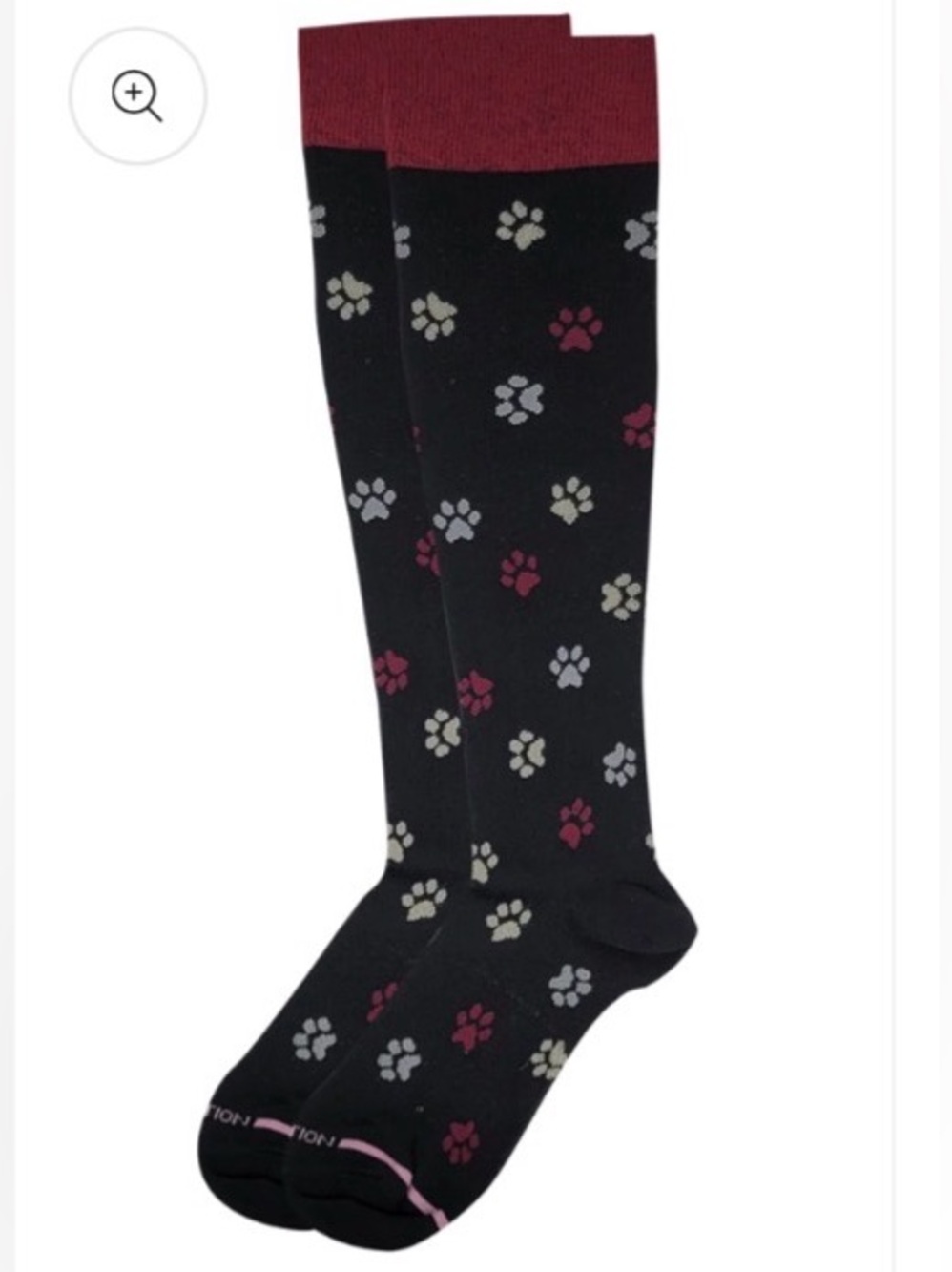 Dr. Motion Paw Print Women’s Knee High Compression Socks